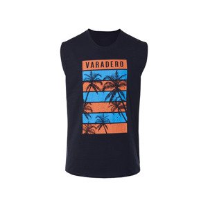 LIVERGY® Pánske tričko bez rukávov (XL (56/58), navy modrá)