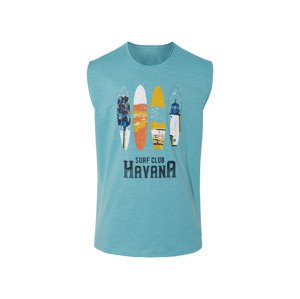 LIVERGY® Pánske tričko bez rukávov (M (48/50), modrá)