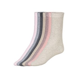 esmara® Dámske ponožky, 7 párov (39/42, bledoružová/sivá)