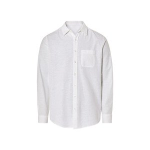 LIVERGY® Pánska ľanová košeľa (XL (43/44), biela)