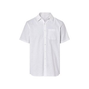 LIVERGY® Pánska ľanová košeľa (L (41/42), biela)