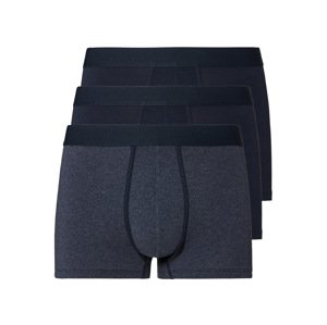LIVERGY® Pánske boxerky, 3 kusy (M, modrá/navy modrá)