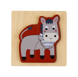 lupilu® Drevená motorická hračka (drevené puzzle, somárik)