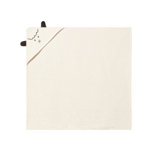 lupilu® Osuška s kapucňou pre bábätká, 85 x 85 cm (biela)