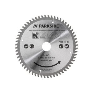 PARKSIDE® Pílový kotúč PKSB 210 B1, 210 mm (TRF pílový kotúč, 60 zubov)