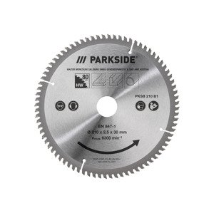 PARKSIDE® Pílový kotúč PKSB 210 B1, 210 mm (TRF pílový kotúč, 80 zubov)