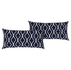 LIVARNO home Poťah na vankúš zo saténového mikrovlákna, 80 x 40 cm, 2 kusy (námornícka modrá)