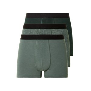 LIVERGY® Pánske boxerky XXL, 3 kusy (XXL, zelená)