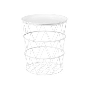 LIVARNO home Odkladací stolík (biela)
