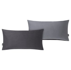 LOOKS by Wolfgang Joop Obliečka na vankúš z mako-saténu, 40 x 80 cm, 2 kusy (sivá)