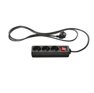 SILVERCREST® Zásuvková lišta (čierna, 3 zásuvky)