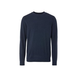 LIVERGY® Pánsky pletený pulóver (XL (56/58), navy modrá)