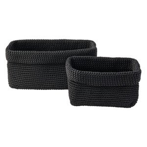 LIVARNO home Závesný organizér/Súprava úložných košíkov (súprava úložných košíkov, 2-dielna/čierna)