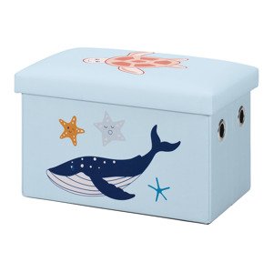 LIVARNO home Detská taburetka s úložným priestorom (modrá)