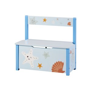 LIVARNO home Detská lavička na sedenie s truhlicou (modrá)