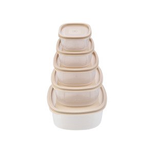 LIVARNO home Súprava dóz na potraviny, 5-dielna (béžová)