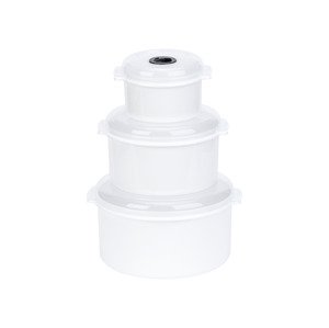 LIVARNO home Súprava dóz do mikrovlnky, 3-dielna (biela)