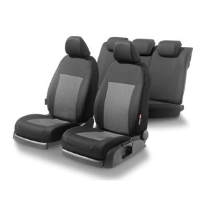 ULTIMATE SPEED® Súprava autopoťahov, 14-dielna (čierna/sivá)