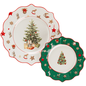 LIVARNO home Súprava servírovacích tanierov/Dóza na sušienky (súprava servírovacích tanierov, 2-dielna)