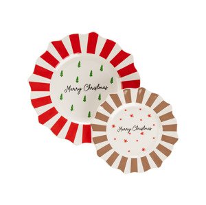 LIVARNO home Súprava servírovacích tanierov/Dóza na sušienky (súprava tanierov, Vianoce, 2-dielna)