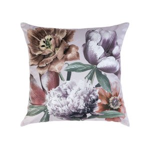 LIVARNO home Dekoratívny poťah na vankúš, 40 x 40 cm (kvety/béžová)