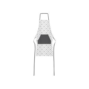 LIVARNO home Kuchynská zástera (sivá/biela)