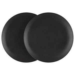 LIVARNO home Tanieriky/Misky/Šálky, 2 kusy (tanier, čierna)