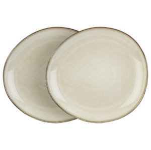 LIVARNO home Tanieriky/Misky/Šálky, 2 kusy (tanier, béžová)
