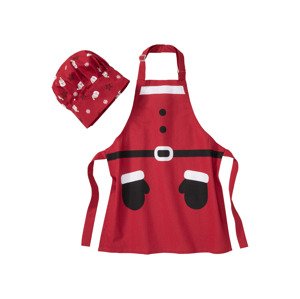 LIVARNO home Detská kuchynská zástera s vianočným motívom (červená)