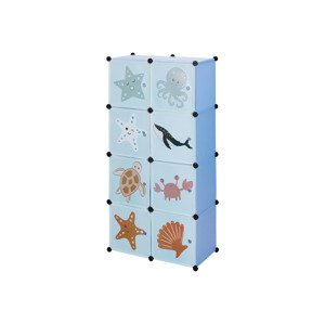 LIVARNO home Detský regál, 74 x 36 x 144 cm (modrá)