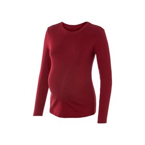 esmara® Dámske tehotenské tričko s dlhým rukávom (S(36/38), bordová)