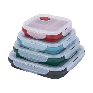 LIVARNO home Skladacie potravinové dózy/Skladací desiatový box (štvorcový tvar)