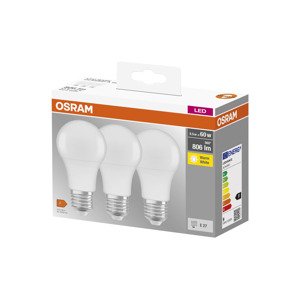 OSRAM LED žiarovka, 3 kusy (LED žiarovka 60 E27)