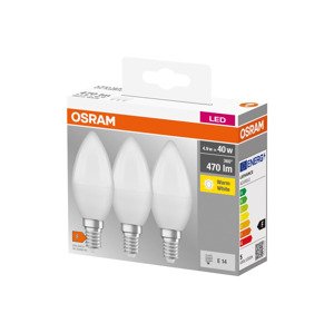 OSRAM LED žiarovka, 3 kusy (LED sviečka 40 E14)