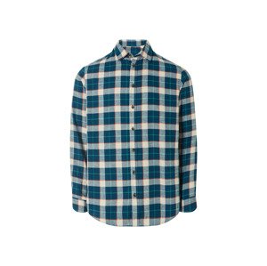 LIVERGY® Pánska flanelová košeľa (XL (43/44), káro/modrá/biela/oranžová)
