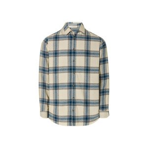 LIVERGY® Pánska flanelová košeľa (XL (43/44), káro/krémová/modrá)