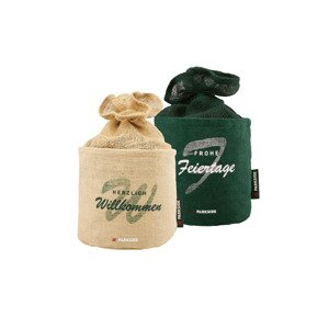 PARKSIDE® Jutový obal na kvetináč (zelená/prírodná farba/nápis, 2 kusy)