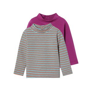 lupilu® Dievčenské termotričko s dlhým rukávom, 2 kusy (98/104, ružová)