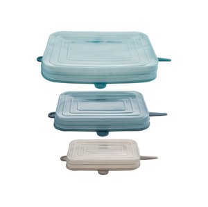 LIVARNO home Silikónové veká (Štvorcové fólie po 3)