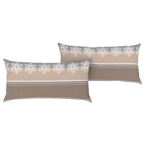 LIVARNO home Flaušová obliečka na vankúš, 80 x 40 cm, 2 kusy (snehové vločky)