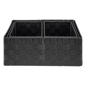 LIVARNO home Závesný regál/Súprava úložných košíkov (súprava košov , tmavosivá)