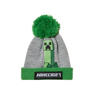 Minecraft Detská čiapka (54, sivá/zelená)