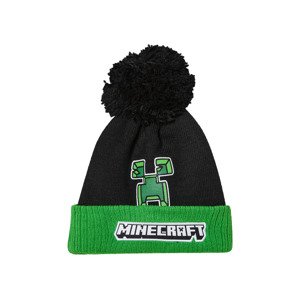 Minecraft Detská čiapka (52, čierna/zelená)