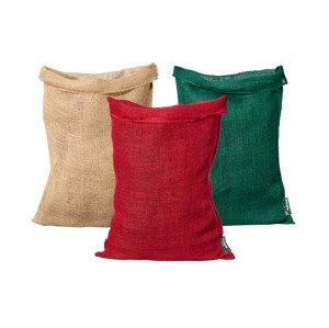 PARKSIDE® Jutové vrecká (3 kusy Prírodná + zelená + červená)