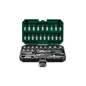 PARKSIDE® Nástrčné kľúče s račňou (súprava rotačných rační, 37-dielna súprava)