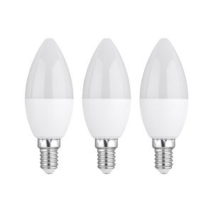 LIVARNO home LED žiarovky (4,2 W E14 sviečka, 3 kusy, mliečna)