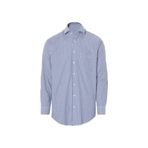 LIVERGY® Pánska košeľa Regular Fit (41, pruhy/modrá/biela)