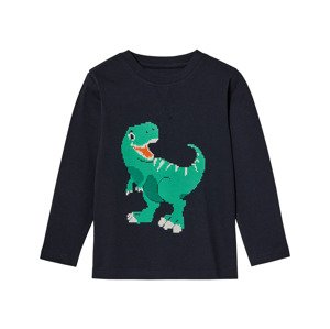 lupilu® Chlapčenské tričko s dlhým rukávom (122/128, námornícka modrá)