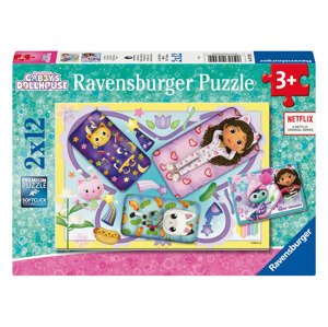 Ravensburger Detské puzzle (Gabbyin kúzelný domček, 2 x 12 dielikov)