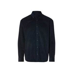 LIVERGY® Pánska menčestrová košeľa (S (37/38), navy modrá)